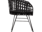 ΠΟΛΥΘΡΟΝΑ ΤΥΠΟΥ ΦΩΛΙΑ ΜΕΤΑΛΛΙΚΗ ALLEGRA HM5456.02 ΜΕ WICKER ΜΑΥΡΟ 59Χ56,5Χ83Υ εκ.