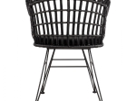 ΠΟΛΥΘΡΟΝΑ ΤΥΠΟΥ ΦΩΛΙΑ ΜΕΤΑΛΛΙΚΗ ALLEGRA HM5456.02 ΜΕ WICKER ΜΑΥΡΟ 59Χ56,5Χ83Υ εκ.