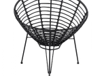 ΠΟΛΥΘΡΟΝΑ ΤΥΠΟΥ ΦΩΛΙΑ ΜΕΤΑΛΛΙΚΗ ALLEGRA HM5458.02 ΜΕ ΜΑΥΡΟ WICKER 73x83x86Υ εκ.