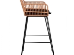 ΣΚΑΜΠΟ ΜΕΤΑΛΛΙΚΟ ΜΕ ΜΑΞΙΛΑΡΙ ALLEGRA HM5640 ΜΕ WICKER ΣΕ ΜΠΕΖ ΑΠΟΧΡΩΣΗ 54x61x109 εκ.