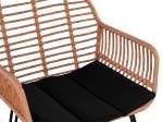 ΣΚΑΜΠΟ ΜΕΤΑΛΛΙΚΟ ΜΕ ΜΑΞΙΛΑΡΙ ALLEGRA HM5640 ΜΕ WICKER ΣΕ ΜΠΕΖ ΑΠΟΧΡΩΣΗ 54x61x109 εκ.