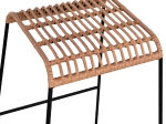 ΣΚΑΜΠΟ ΜΕΤΑΛΛΙΚΟ ALLEGRA HM5641 ΜΕ WICKER ΣΕ ΜΠΕΖ ΑΠΟΧΡΩΣΗ 49x50x76 εκ.