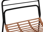 ΣΚΑΜΠΟ ΜΕΤΑΛΛΙΚΟ ALLEGRA HM5642 ΜΕ WICKER ΣΕ ΜΠΕΖ ΑΠΟΧΡΩΣΗ 48x53x100 εκ.