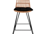 ΣΚΑΜΠΟ ΜΕΣΑΙΟΥ ΥΨΟΥΣ ALLEGRA HM5643 ΜΕΤΑΛΛΙΚΟ ΜΕ WICKER ΣΕ ΜΠΕΖ ΑΠΟΧΡΩΣΗ 54Χ58Χ98εκ.