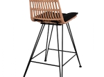 ΣΚΑΜΠΟ ΜΕΣΑΙΟΥ ΥΨΟΥΣ ALLEGRA HM5643 ΜΕΤΑΛΛΙΚΟ ΜΕ WICKER ΣΕ ΜΠΕΖ ΑΠΟΧΡΩΣΗ 54Χ58Χ98εκ.