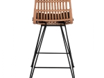 ΣΚΑΜΠΟ ΜΕΣΑΙΟΥ ΥΨΟΥΣ ALLEGRA HM5643 ΜΕΤΑΛΛΙΚΟ ΜΕ WICKER ΣΕ ΜΠΕΖ ΑΠΟΧΡΩΣΗ 54Χ58Χ98εκ.