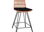 ΣΚΑΜΠΟ ΜΕΣΑΙΟΥ ΥΨΟΥΣ ALLEGRA HM5643 ΜΕΤΑΛΛΙΚΟ ΜΕ WICKER ΣΕ ΜΠΕΖ ΑΠΟΧΡΩΣΗ 54Χ58Χ98εκ.