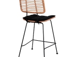 ΣΚΑΜΠΟ ΜΕΣΑΙΟΥ ΥΨΟΥΣ ALLEGRA HM5644 ΜΕΤΑΛΛΙΚΟ ΜΕ WICKER ΣΕ ΜΠΕΖ ΑΠΟΧΡΩΣΗ 55x56x107 εκ.