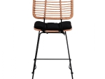 ΣΚΑΜΠΟ ΜΕΣΑΙΟΥ ΥΨΟΥΣ ALLEGRA HM5644 ΜΕΤΑΛΛΙΚΟ ΜΕ WICKER ΣΕ ΜΠΕΖ ΑΠΟΧΡΩΣΗ 55x56x107 εκ.