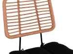 ΣΚΑΜΠΟ ΜΕΣΑΙΟΥ ΥΨΟΥΣ ALLEGRA HM5644 ΜΕΤΑΛΛΙΚΟ ΜΕ WICKER ΣΕ ΜΠΕΖ ΑΠΟΧΡΩΣΗ 55x56x107 εκ.