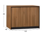 ΝΤΟΥΠΑΛΙ ΓΡΑΦΕΙΟΥ SUPREME 120x40x80Υ εκ. HM2357