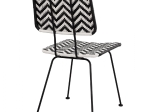 ΚΑΡΕΚΛΑ ΜΕΤΑΛΛΙΚΗ ALLEGRA HM5693 ΜΕ WICKER ΜΑΥΡΟ-ΛΕΥΚΟ 46x56x88Υ εκ.
