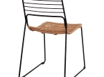 ΚΑΡΕΚΛΑ ΜΕΤΑΛΛΙΚΗ ALLEGRA HM5694 ΜΕ WICKER ΜΠΕΖ 51x54x83Υ εκ.