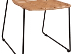 ΚΑΡΕΚΛΑ ΜΕΤΑΛΛΙΚΗ ALLEGRA HM5694 ΜΕ WICKER ΜΠΕΖ 51x54x83Υ εκ.