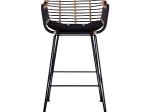ΣΚΑΜΠΟ ΜΕΤΑΛΛΙΚΟ ALLEGRA HM5690 ΜΕ WICKER ΜΑΥΡΟ-ΜΠΕΖ 55x60x109Υ εκ.