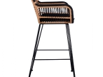 ΣΚΑΜΠΟ ΜΕΤΑΛΛΙΚΟ ALLEGRA HM5690 ΜΕ WICKER ΜΑΥΡΟ-ΜΠΕΖ 55x60x109Υ εκ.
