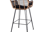 ΣΚΑΜΠΟ ΜΕΤΑΛΛΙΚΟ ALLEGRA HM5690 ΜΕ WICKER ΜΑΥΡΟ-ΜΠΕΖ 55x60x109Υ εκ.