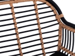 ΣΚΑΜΠΟ ΜΕΤΑΛΛΙΚΟ ALLEGRA HM5690 ΜΕ WICKER ΜΑΥΡΟ-ΜΠΕΖ 55x60x109Υ εκ.