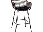 ΣΚΑΜΠΟ ΜΕΤΑΛΛΙΚΟ ALLEGRA HM5690 ΜΕ WICKER ΜΑΥΡΟ-ΜΠΕΖ 55x60x109Υ εκ.