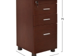 ΣΥΡΤΑΡΙΕΡΑ ΓΡΑΦΕΙΟΥ VANCE ΕΠΑΓΓΕΛΜΑΤΙΚΗ WENGE HM2049.12 40X46X75Υ εκ.
