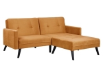 ΚΑΝΑΠΕΣ ΓΩΝΙΑ ΚΡΕΒΑΤΙ LIVIA HM3151.09 ΧΡΥΣΟ ΒΕΛΟΥΔΟ ΜΕ ΥΠΟΠΟΔΙΟ 211X158X83Y εκ.