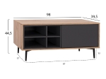 ΕΠΙΠΛΟ TV MARGARIT HM8676 ΜΑΥΡΟ ΜΕ ΦΥΣΙΚΟ 98x39,5x44,5Υ εκ.