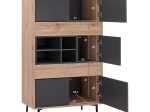 ΒΙΒΛΙΟΘΗΚΗ MARGARIT HM8678 ΓΚΡΙ ΜΕ ΦΥΣΙΚΟ 78x39x130Υ εκ.