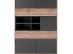 ΒΙΒΛΙΟΘΗΚΗ MARGARIT HM8678 ΓΚΡΙ ΜΕ ΦΥΣΙΚΟ 78x39x130Υ εκ.