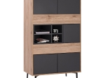 ΒΙΒΛΙΟΘΗΚΗ MARGARIT HM8678 ΓΚΡΙ ΜΕ ΦΥΣΙΚΟ 78x39x130Υ εκ.