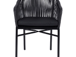 ΠΟΛΥΘΡΟΝΑ ΑΛΟΥΜΙΝΙΟΥ RAFAEL HM5698.02 ΜΑΥΡΗ & ΜΕ ΜΑΥΡΟ WICKER 57x58x77Υ εκ.