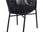 ΠΟΛΥΘΡΟΝΑ ΑΛΟΥΜΙΝΙΟΥ RAFAEL HM5698.02 ΜΑΥΡΗ & ΜΕ ΜΑΥΡΟ WICKER 57x58x77Υ εκ.