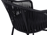 ΠΟΛΥΘΡΟΝΑ ΑΛΟΥΜΙΝΙΟΥ RAFAEL HM5698.02 ΜΑΥΡΗ & ΜΕ ΜΑΥΡΟ WICKER 57x58x77Υ εκ.