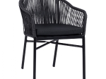 ΠΟΛΥΘΡΟΝΑ ΑΛΟΥΜΙΝΙΟΥ RAFAEL HM5698.02 ΜΑΥΡΗ & ΜΕ ΜΑΥΡΟ WICKER 57x58x77Υ εκ.