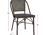 ΚΑΡΕΚΛΑ PRETORIA ΜΕΤΑΛΛΙΚΗ BAMBOO LOOK ΚΑΦΕ HM5718 54x62x89 εκ.