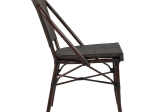ΚΑΡΕΚΛΑ PRETORIA ΜΕΤΑΛΛΙΚΗ BAMBOO LOOK ΚΑΦΕ HM5718 54x62x89 εκ.