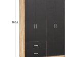 ΝΤΟΥΛΑΠΑ 4ΦΥΛΛΗ BRIANA ME 2 ΣΥΡΤΑΡΙΑ HM339.04 SONAMA-ΓΚΡΙ 120Χ42,5Χ180,5εκ.