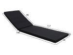 ΜΑΞΙΛΑΡΙ ΞΑΠΛΩΣΤΡΑΣ TEXTILENE 600gr/m2 2X1 SIFNOS ΜΑΥΡΟ HM11234.05T 196(117+1+78)x58x6εκ.