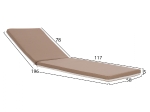 ΜΑΞΙΛΑΡΙ ΞΑΠΛΩΣΤΡΑΣ TEXTILENE 600gr/m2 2X1 SIFNOS ΜΟΚΑ HM11234.04T 196(117+1+78)x58x6 εκ.