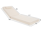 ΜΑΞΙΛΑΡΙ ΞΑΠΛΩΣΤΡΑΣ TEXTILENE 600gr SIFNOS ΜΠΕΖ HM11236.60T 196(117+1+78)x58x9εκ.