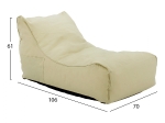 ΠΟΥΦ BLOOM ΑΔΙΑΒΡΟΧΟ HM5111.11 ΜΠΕΖ 106x70x61Υ εκ.