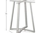 ΒΑΣΗ ΤΡΑΠΕΖΙΟΥ ΛΕΥΚΗ ΜΕΤΑΛΛΙΚΗ HM470.02 60x60x72 εκ.