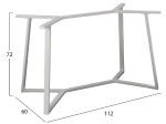 ΒΑΣΗ ΤΡΑΠΕΖΙΟΥ ΛΕΥΚΗ ΜΕΤΑΛΛΙΚΗ HM471.02 112X60X72 εκ.
