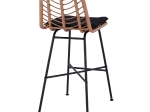 ΣΚΑΜΠΟ ΜΕΤΑΛΛΙΚΟ GAVIN HM5706 ΜΕ WICKER ΜΠΕΖ 47Χ59Χ111Υ εκ.