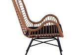 ΠΟΛΥΘΡΟΝΑ ΜΕΤΑΛΛΙΚΗ CONAL ΜΕ ΜΑΞΙΛΑΡΙ HM5704 ΜΕ WICKER ΜΠΕΖ 71Χ76Χ95Υ εκ.