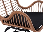 ΠΟΛΥΘΡΟΝΑ ΜΕΤΑΛΛΙΚΗ CONAL ΜΕ ΜΑΞΙΛΑΡΙ HM5704 ΜΕ WICKER ΜΠΕΖ 71Χ76Χ95Υ εκ.