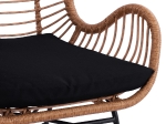 ΠΟΛΥΘΡΟΝΑ ΜΕΤΑΛΛΙΚΗ CONAL ΜΕ ΜΑΞΙΛΑΡΙ HM5704 ΜΕ WICKER ΜΠΕΖ 71Χ76Χ95Υ εκ.