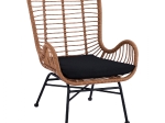 ΠΟΛΥΘΡΟΝΑ ΜΕΤΑΛΛΙΚΗ CONAL ΜΕ ΜΑΞΙΛΑΡΙ HM5704 ΜΕ WICKER ΜΠΕΖ 71Χ76Χ95Υ εκ.