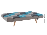 ΚΑΝΑΠΕΣ ΚΡΕΒΑΤΙ MULTICOLOR 3ΘΕΣΙΟΣ HM3167.11 182Χ80Χ88Υ εκ.