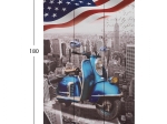 ΠΑΡΑΒΑΝ ΤΡΙΦΥΛΛΟ ΔΥΟ ΟΨΕΩΝ ΣΕ ΚΑΜΒΑ HM7152.06 MOTORBIKE USA 180X121X2,5 εκ.