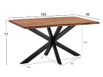 ΤΡΑΠΕΖΙ ΤΡΑΠΕΖΑΡΙΑΣ 160X90X77Υεκ. MONTANA SUPERIOR 3,5 ΠΑΧΟΣ ΜΑΣΙΦ ΑΚΑΚΙΑΣ HM8481